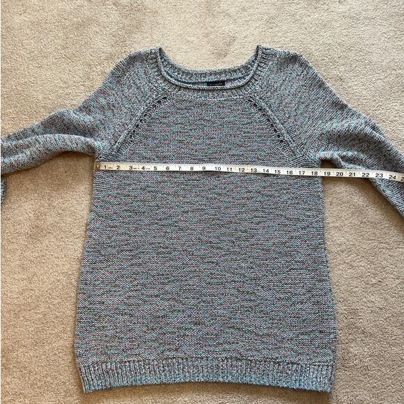 Talbots Multicolor Open Knit Pullover Sweater Size L Lightweight Coastal Beachy - Picture 6 of 7